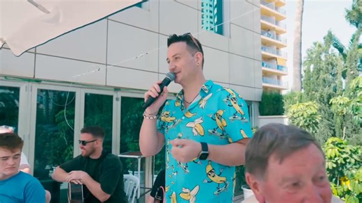 17K views · 260 reactions | Some craic with Gary Gamble at 'Carter on the Costa' After Mass  Thanks to Nathan Carter & Fr.Brian D'Arcy.  : @andrew_heeney_media Country Music Tours #garygamble #carteronthecosta #fun #laughs #joke #irish #nathancarter #frbriandarcy #comedy #mass | GARY GAMBLE | Facebook