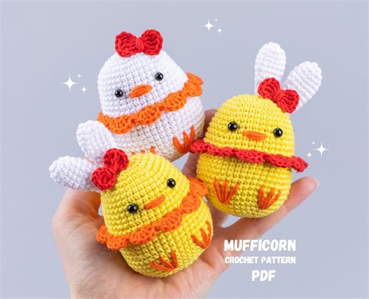 Crochet Pattern Easter Duck, Crochet Bird Amigurumi Pattern, Crochet Animals Easy Crochet Patterns, Crochet Chicken Easter Decor Pdf - Etsy