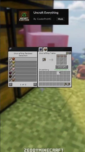 Uncraft Everything Minecraft Mod #minecraft #minecraftmods