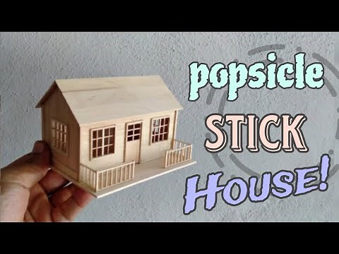 How To Make A Small House With Popsicle Sticks | DIY Miniature