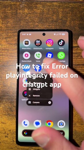 How to fix Error playintegrity failed on chatgpt app
