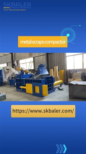 From Scrap to Stack! SKBALER Metal Press Compactor Working Process