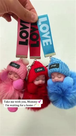 Adorable Sleeping Baby Plush Keychain – Soft Fur Charm for Moms, Bags, Cars & Strollers on sale #keychain #petlovers #cuddlygifts #funnyaccessory #accessorymusthave #coachteddybearcharm #plushkeychains #adorablebabies #babyitemmusthave #babygirlfinds
