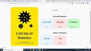 How to Display CoronaVirus Data From Around The World By Country Using COVID-19 API in Javascript