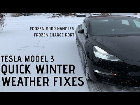 Tesla Model 3 Winter Fixes: Opening a Frozen Door Handle and Thawing a Frozen Charge Port Latch