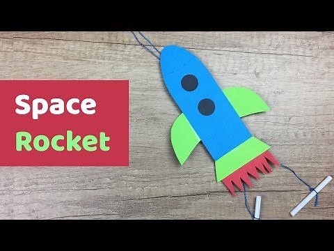 Paper DIY for kids SPACE Rocket craft l It can fly and its easy to make