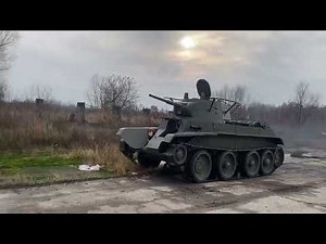 Test of the BT-7 tank after a long restoration.