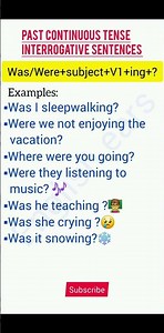 past continuous tense🎯interrogative sentence ❓️#tense