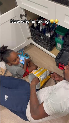 Jamal pretending to fix the sink #shorts