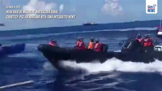 203K views · 2.5K reactions | Chinese vessels, including warships, performed dangerous maneuvers against Philippine ships during the distribution of subsidies to Filipino fishers near Bajo de Masinloc and Escoda Shoal on Monday, October 13, the Philippine Coast Guard (PCG) said. | via Joviland Rita/GMA Integrated News : PCG | GMA News | Facebook