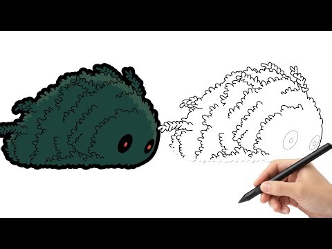 How To Draw Mosscreep - The Knight | Easy Drawing Tutorial #hollowknight #silksong