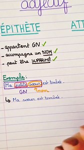 903K views · 10K reactions | Adjectif épithète et attribut  MaitressAdeline | Prof Jamal | Facebook