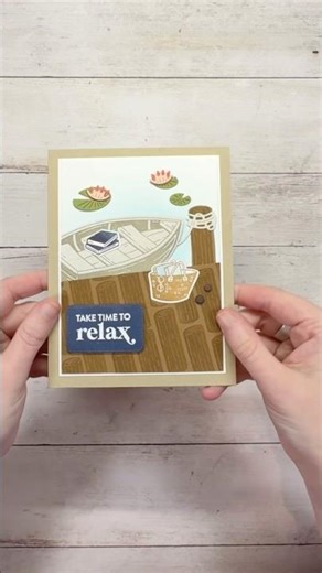 Peaceful Dock Relax Card | Stampin’ Up! Scene Card Idea
