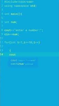 C++ Program: Multiplication Table #codingboard #viralvideo