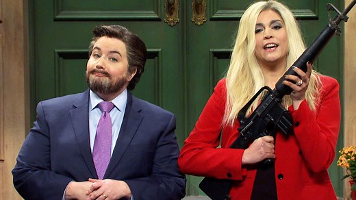 Senator Ted Cruz greets some of his new neighbors down on Cruz Street. | Saturday Night Live