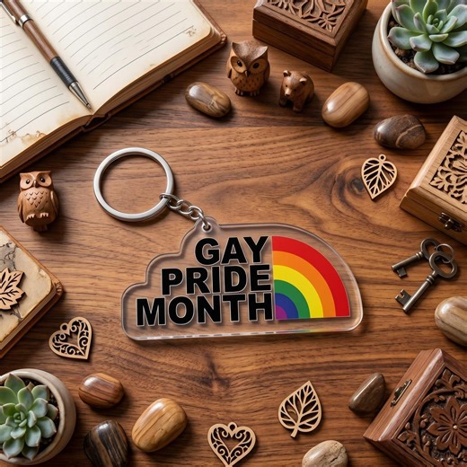 Gay Pride Month Keychain, Rainbow Cloud Acrylic Keychain, LGBTQ+ Support Gift, 2D Flat Pride Parade Accessory, Aesthetic Key Ring Charm - Etsy