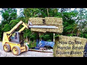 Making Hay - How We Handle Our Hay With New Holland 1032 and the Squeeze.