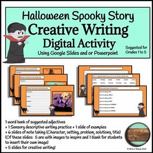 Halloween Spooky Story Creative Writing Digital Activity