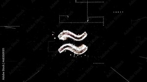 Mathematic and technology overly black background screen video effect math and chemistry equations in white color randomly animated 4k video effect retro video