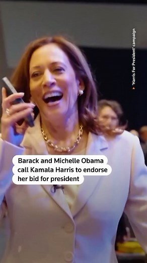 Former President Barack Obama and his wife Michelle endorsed Kamala Harris’ bid for president in a video that captured a private phone call between the couple and the current vice president. “We called to say Michelle and I couldn’t be prouder to endorse you and to do everything we can to get you through this election and into the Oval Office,” Obama told Harris. “I am proud of you. This is going to be historic,” the former first lady told Harris. Talking into a mobile phone and cracking a few s