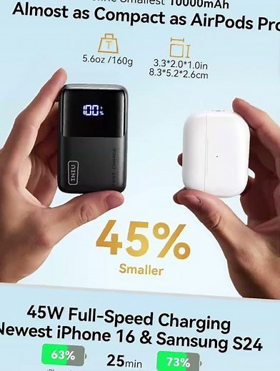 INIU 20000mAh 65W Power Bank — super fast charging for laptop & phone on the go 🔋