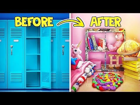 AMAZING SCHOOL LOCKER MAKEOVER || Smart Decoration Hacks! DIY Ideas for Popular Students by 123 GO