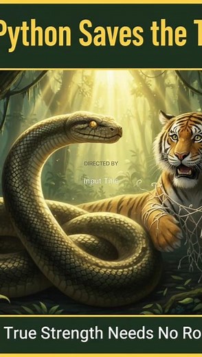 “The Python and the Tiger big fight 😱 🐍🐅 | Power of Patience | Jungle Moral Story in Hindi”