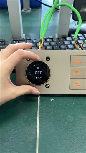 KNX Triple Combination Panel-Temperature controller +switch panel 6-key +socket#knx #switch #socket