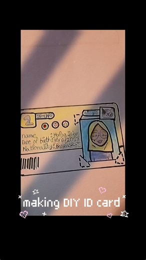 making DIY ID card 💳 #DIY #Cute