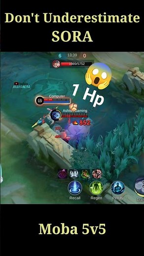 How This Is Possible 😱 | Incredible 1hp In MOBA 5V5 #mobalegends5v5 #moba5v5english #moba5v5pippin