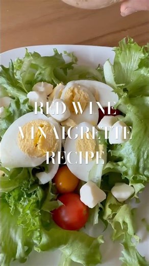 Red Wine Vinaigrette ￼Recipe! #salad #healthy #recipe #mealprep