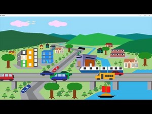 OpenGL dream city landscape animation project