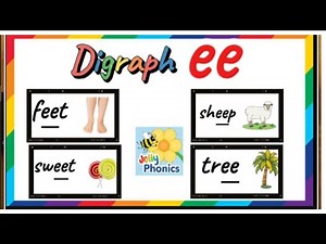 Jolly Phonics Digraph "ee" Words | Learn Long Vowel Sound "ee" for Kids
