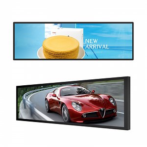 [Hot Item] Aluminum Fanless 500nits X86 I3-3th 4GB 64GB 24.5 Inch All in One Ultra Wide Advertising Screen Stretched Bar LCD Display