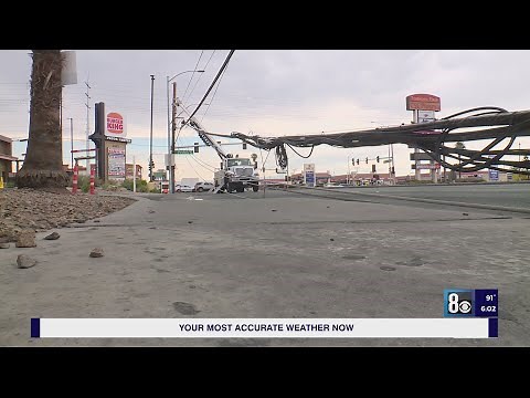 Strong winds knock down over 60 power lines across Las Vegas valley