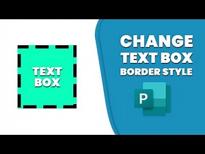 How to change text box border style in publisher