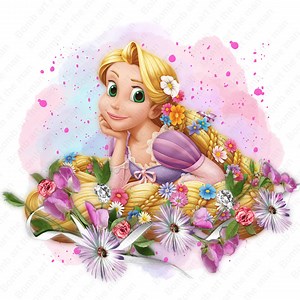 Rapunzel Png, Tangled Clipart, Tangled Png, Watercolor Background, Rapunzel Clipart, Princess Rapunzel Png, Instant Download - Etsy UK