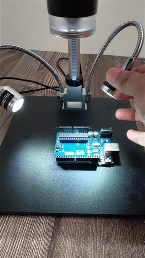 Up close with Linkmicro LM210S microscope #electronics #esp32 #arduino #microscope #soldering