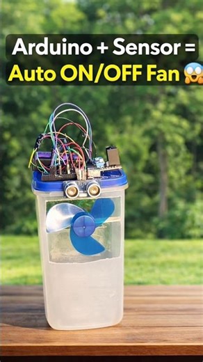 Arduino + Sensor = Auto ON/OFF Fan 😱🔥#shorts