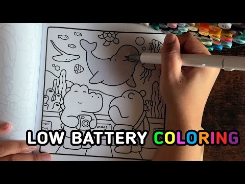 Overwhelming Work Day Rant 😌 & Low Battery Coloring using Ohuhu markers