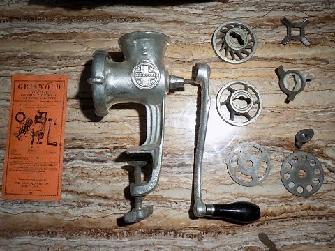 Restoring a Griswold Meat Grinder (plus homemade sausage)