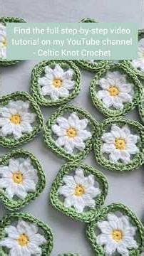 😲 Beautiful 3-round crochet daisy motif!