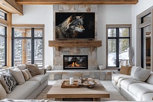 Wolf Wall Art, Wolf Painting Canvas PRINT, Lodge Wall Art, Cabin Wall Decor, Wildlife Wall Art, Framed Unframed Ready to Hang - Etsy