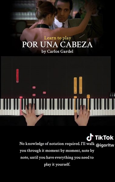 Por Una Cabeza Piano Tutorial: Step-by-Step Guide