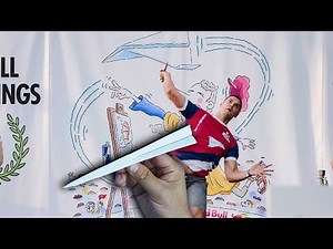 Vigorously miracle! 2022 Red Bull Paper Plane Competition Champion Paper Javelin【123 Paper Airplane】