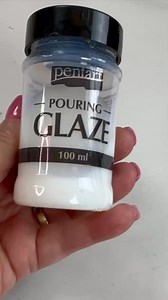 Pentart pouring glaze for a glass like finish without the mess of resin. #pentart #diyprojects #crafting | ellen j goods