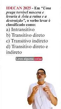 Verbal transitivity #Portuguesefromzero #publicexams