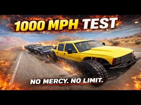 1000 MPH Truck Speed Test – Ultimate Crash & Destruction Experiment