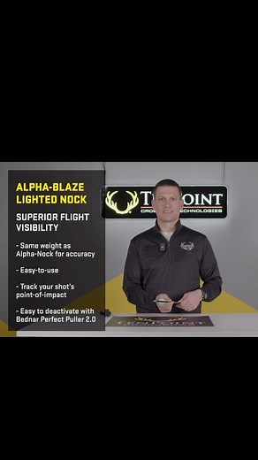 1.2K views · 52 reactions | ALPHA-BLAZE LIGHTED NOCK- Superior Flight Visibility #tenpointcrossbows #crossbows #hunting #outdoors #reels #reelsinstagram #education #madeinamerica #americanmade | TenPoint Crossbow Technologies | Facebook