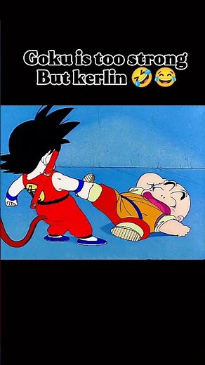 🤣 Goku Is TOO STRONG…But Poor Krillin😂🤣! #dragonball #goku #dragonballz #dragonballsuper #shorts